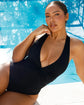 ELANGLOW™ Ribbed Cutout-Front Shaping Swimsuit