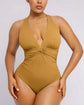 ELANGLOW™ Ribbed Cutout-Front Shaping Swimsuit