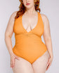ELANGLOW™ Ribbed Cutout-Front Shaping Swimsuit