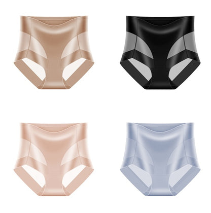 ELANGLOW High Waisted Hip Lifting Tummy Tightening Splicing Breathable Panties